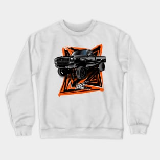 dodge first gen truck black Crewneck Sweatshirt